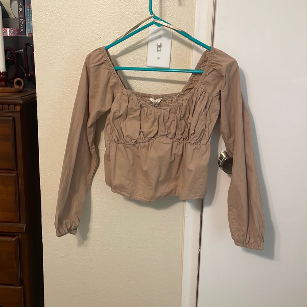 Beige Bustier Crop Top